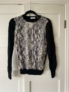 Equipment snake print silky sweater S